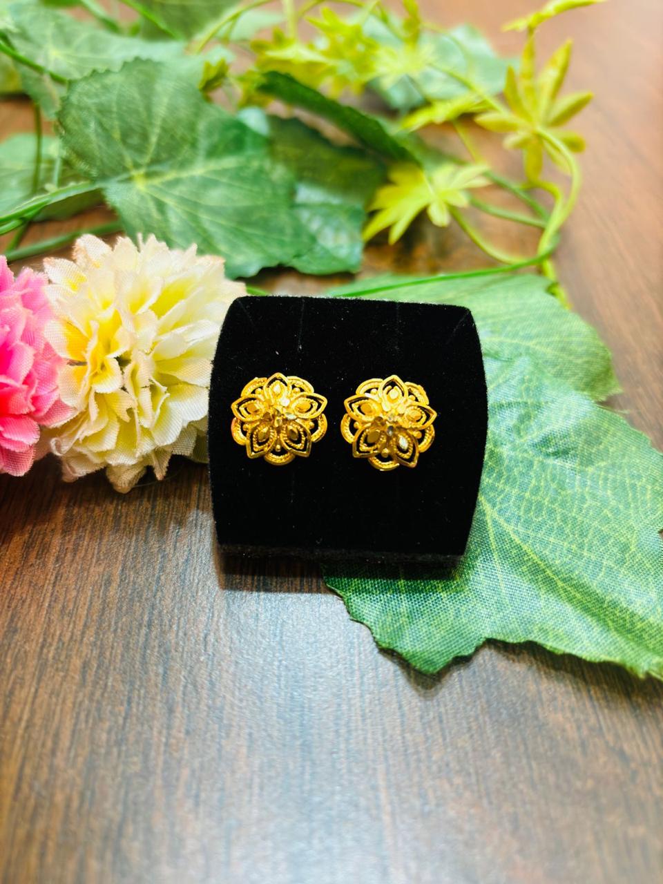 Perfectly Fine  Gold Plated Earrings