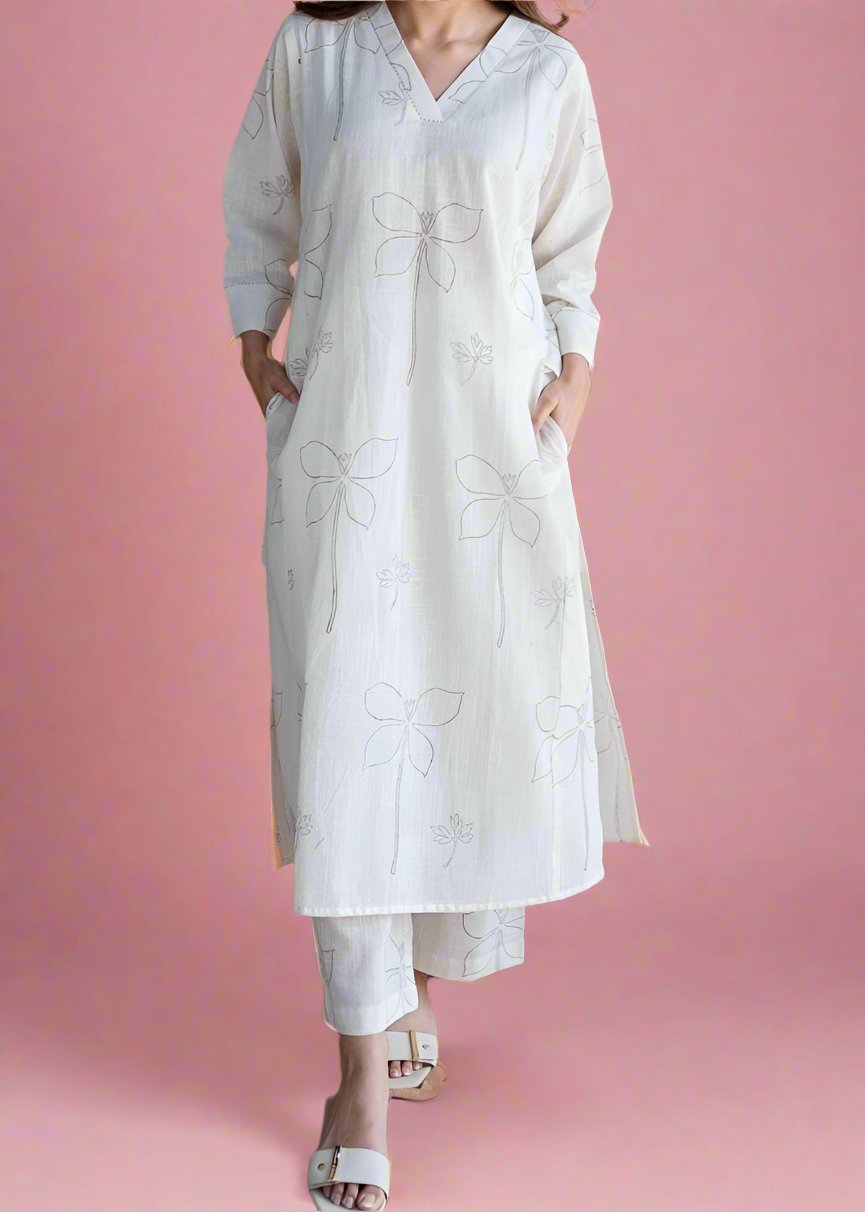 Glory Of Woods Cotton Kurti Set