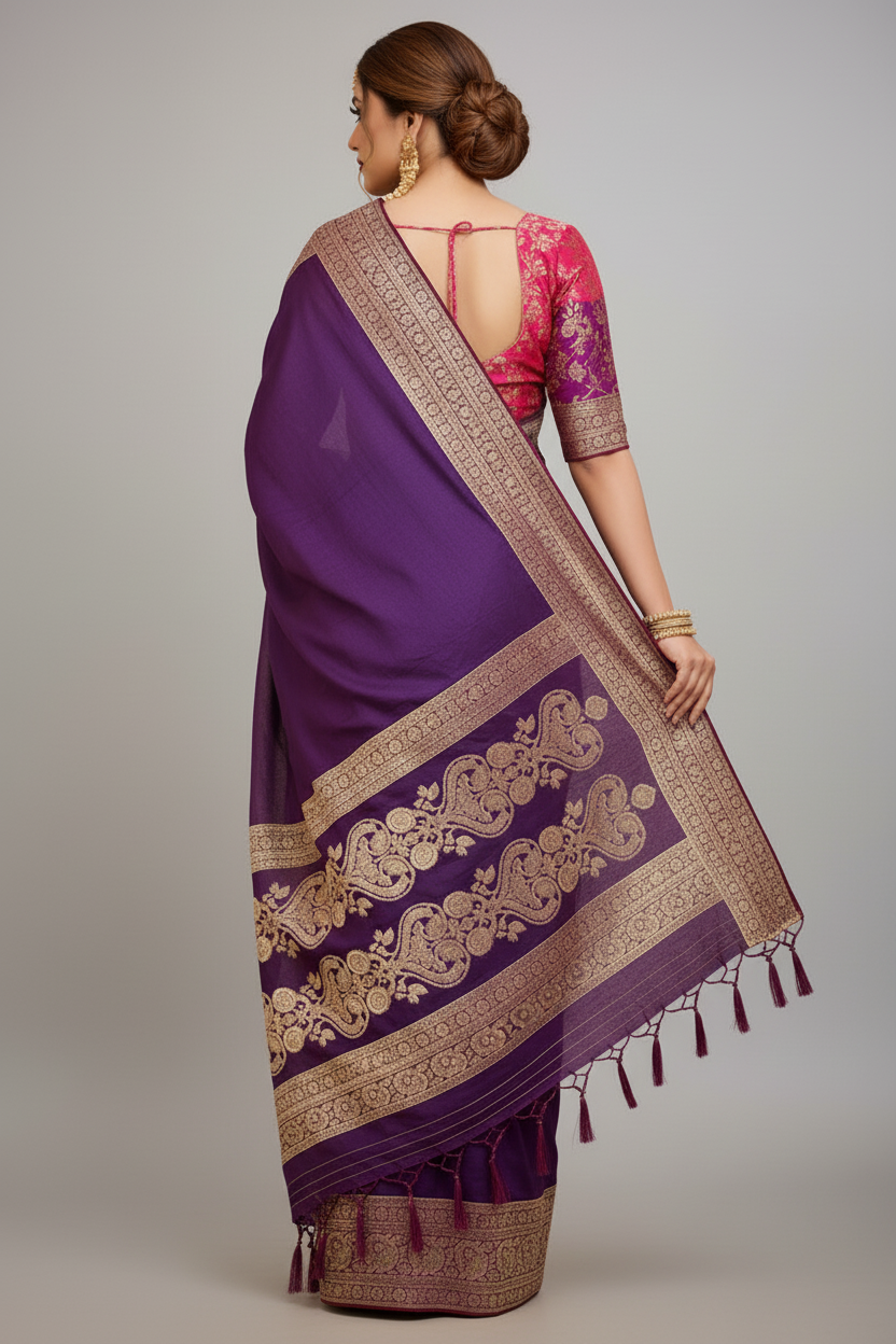 Think Bright - Designer  Banarasi Dola Silk Saree