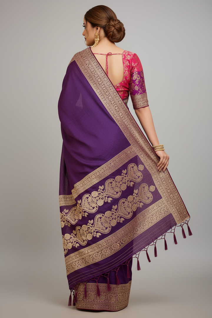 Think Bright - Designer  Banarasi Dola Silk Saree