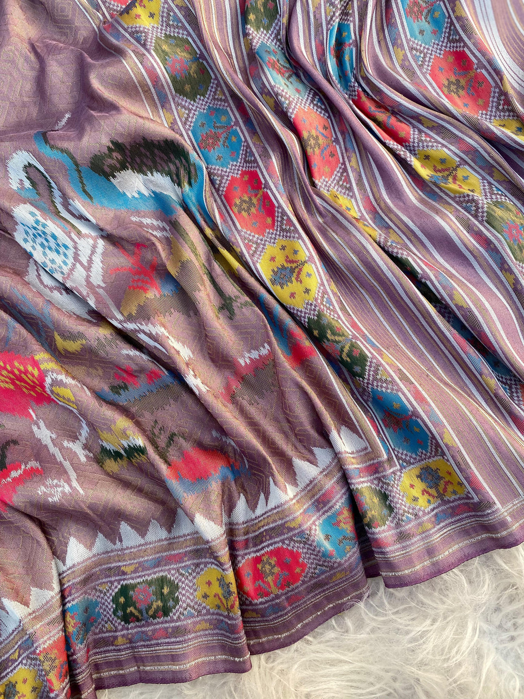 Yards Of culture Mushru Satin Silk Saree