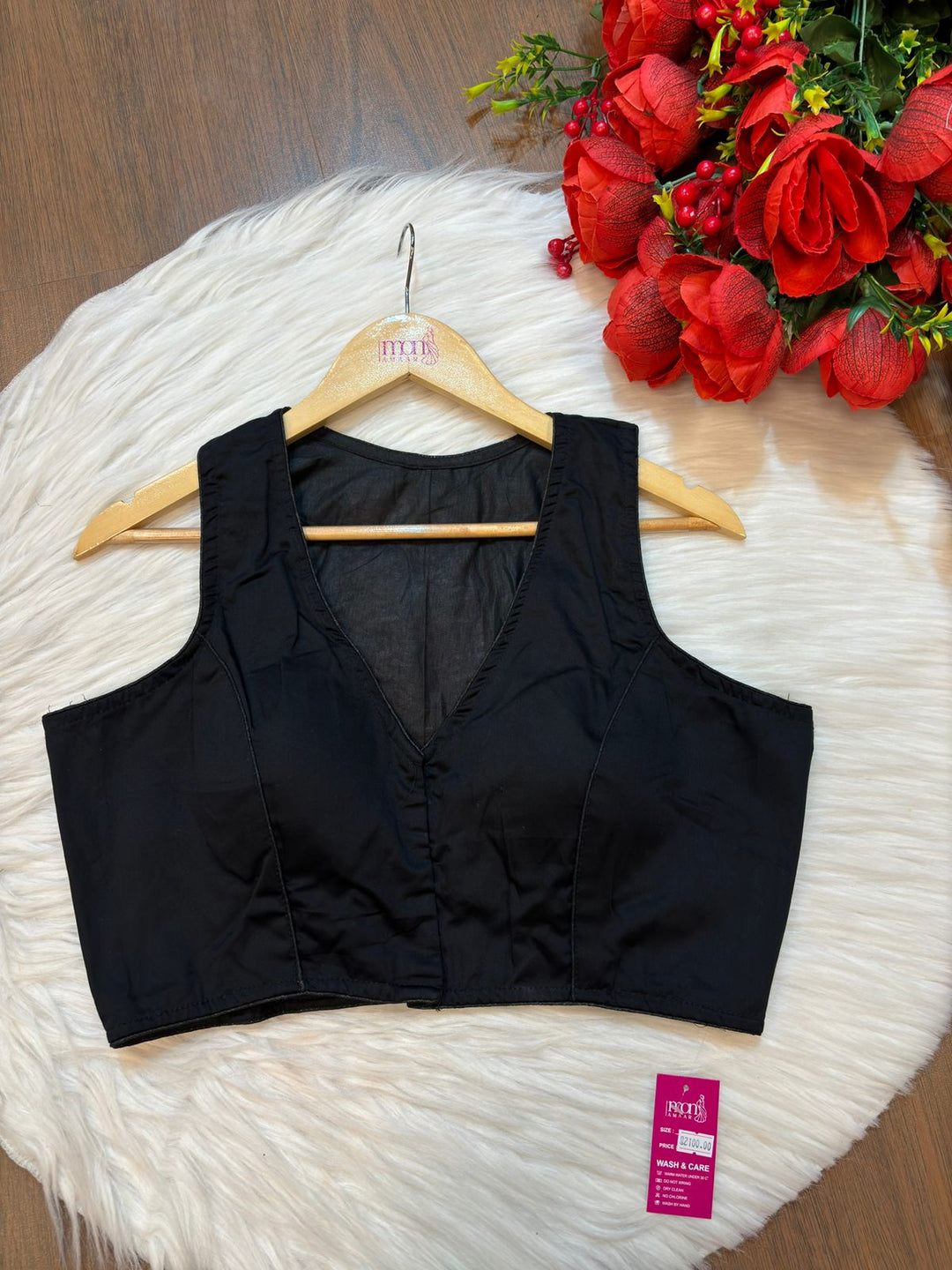 Ethereal Black Beauty Designer Cotton Blouse