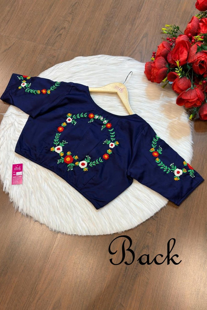 Blue Beauty Designer Cotton Blouse