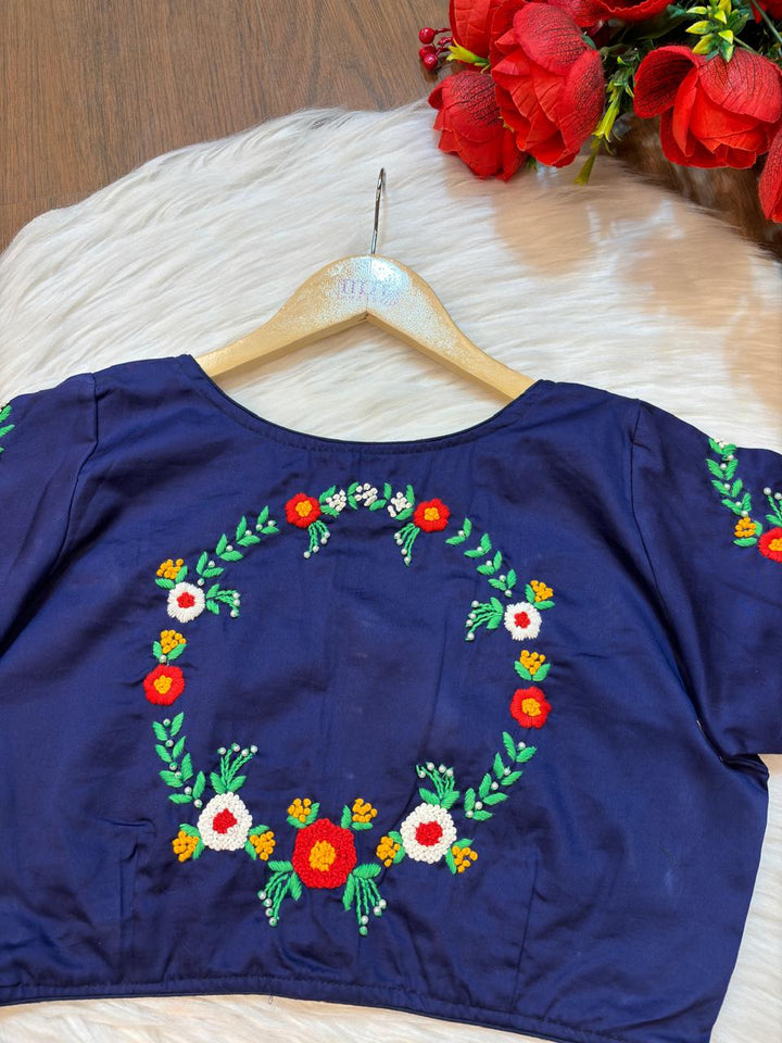 Blue Beauty Designer Cotton Blouse