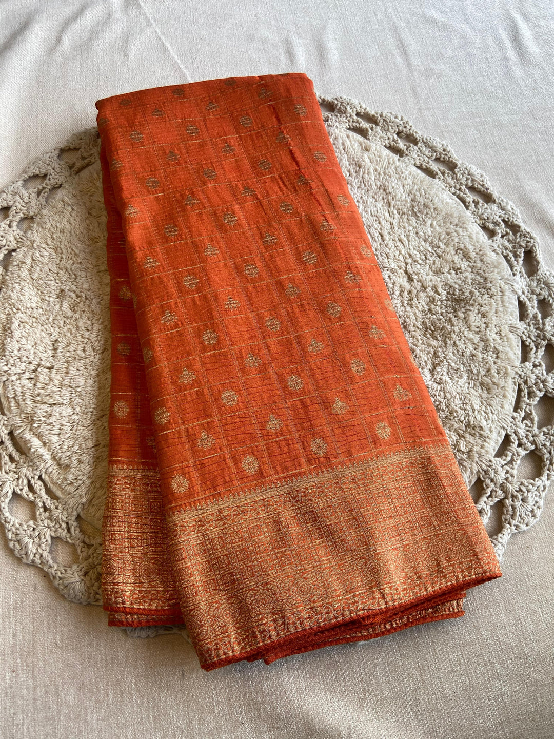 Little Brighter Banarasi Khaddi Crush Silk Saree