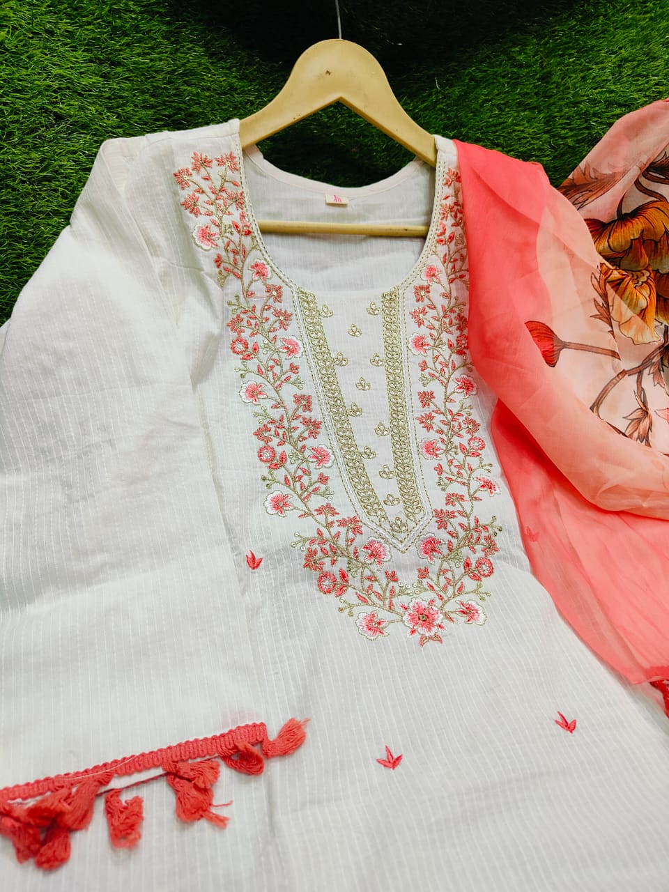 Sea With Sky Cotton Kurti Set