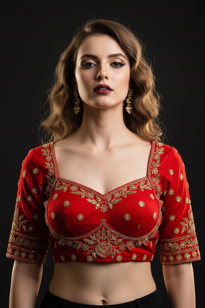 Divine Shine Vichitra Silk Blouse