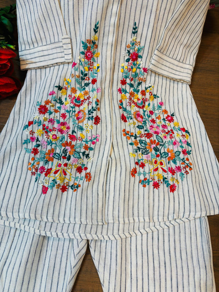 Cute Matching Handloom Linen Coord Set