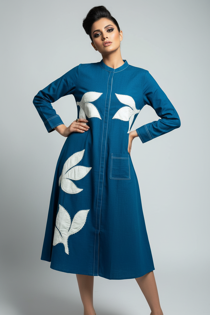 Leaves Story Cotton One Piece Dress