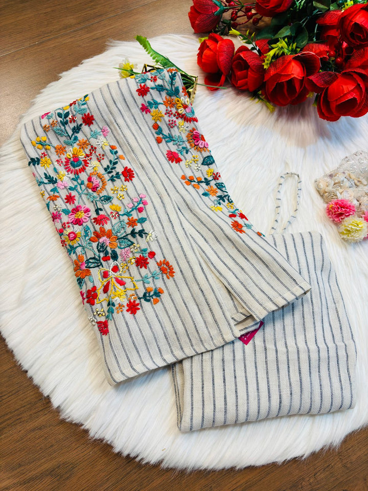 Cute Matching Handloom Linen Coord Set