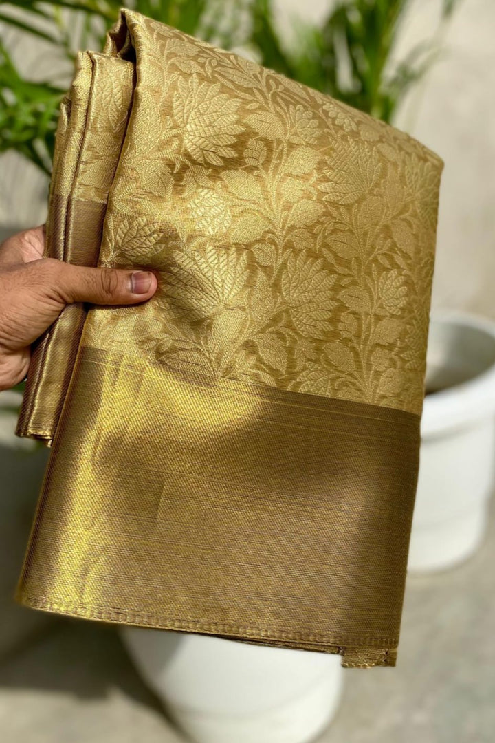 The Golden Lily Banarasi Tissue Silk Saree