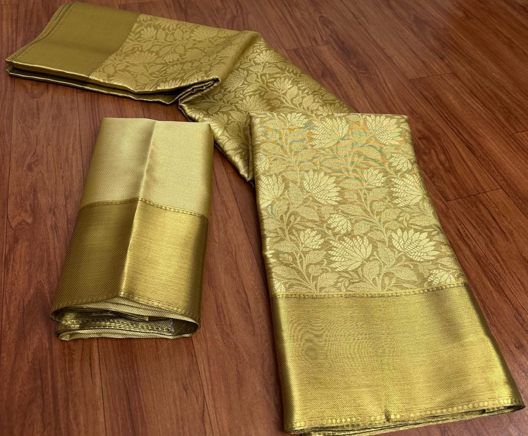 The Golden Lily Banarasi Tissue Silk Saree