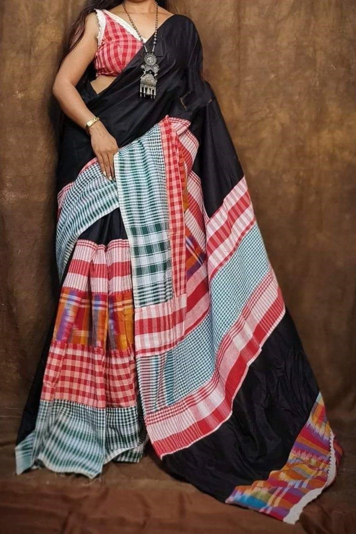 Bengal Storm Khadi Cotton Saree