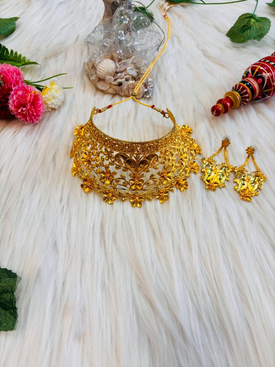 Chandrani Gold Plated Bridal Choker