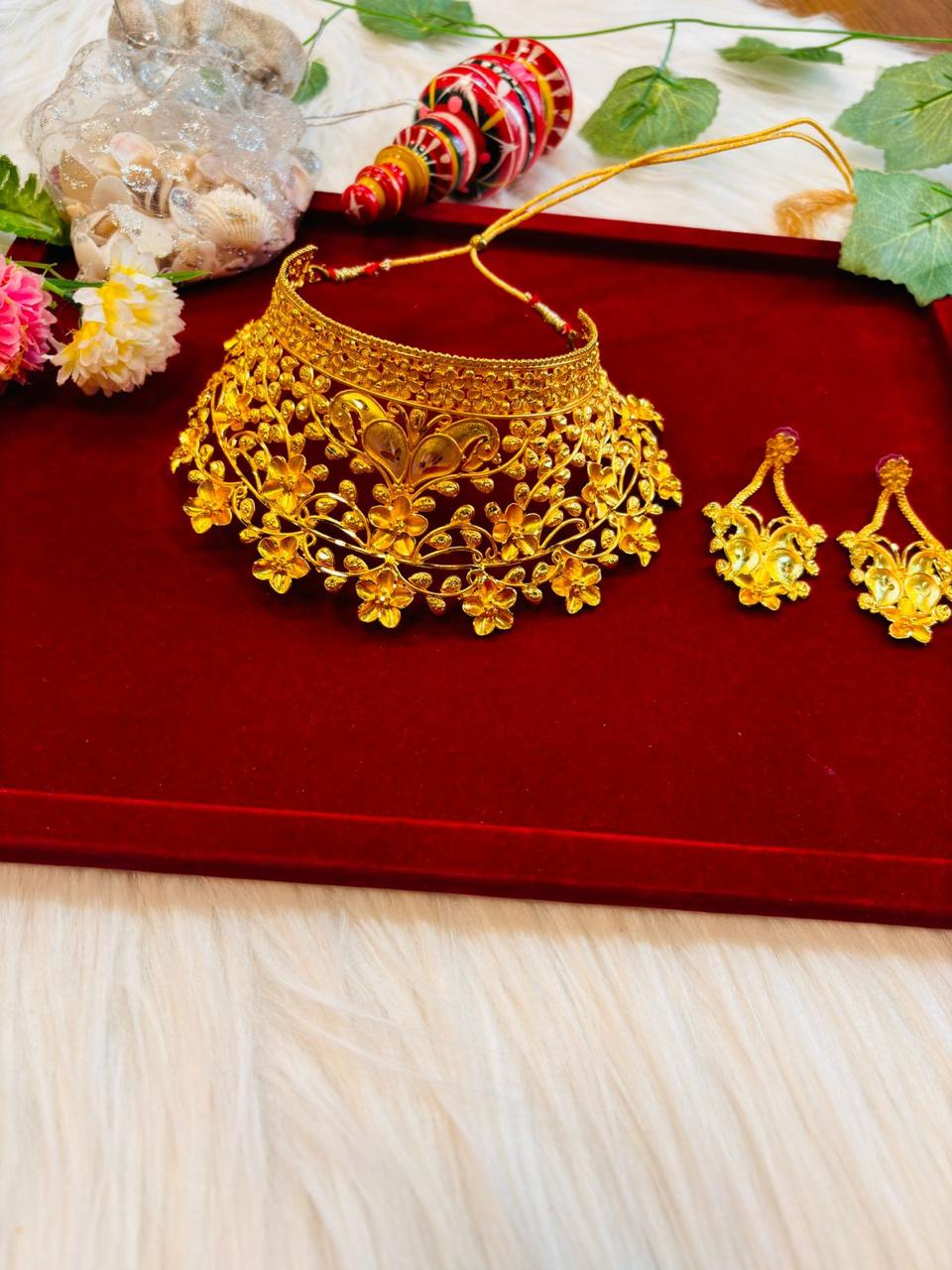 Chandrani Gold Plated Bridal Choker