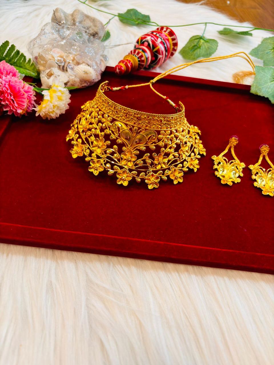 Chandrani Gold Plated Bridal Choker