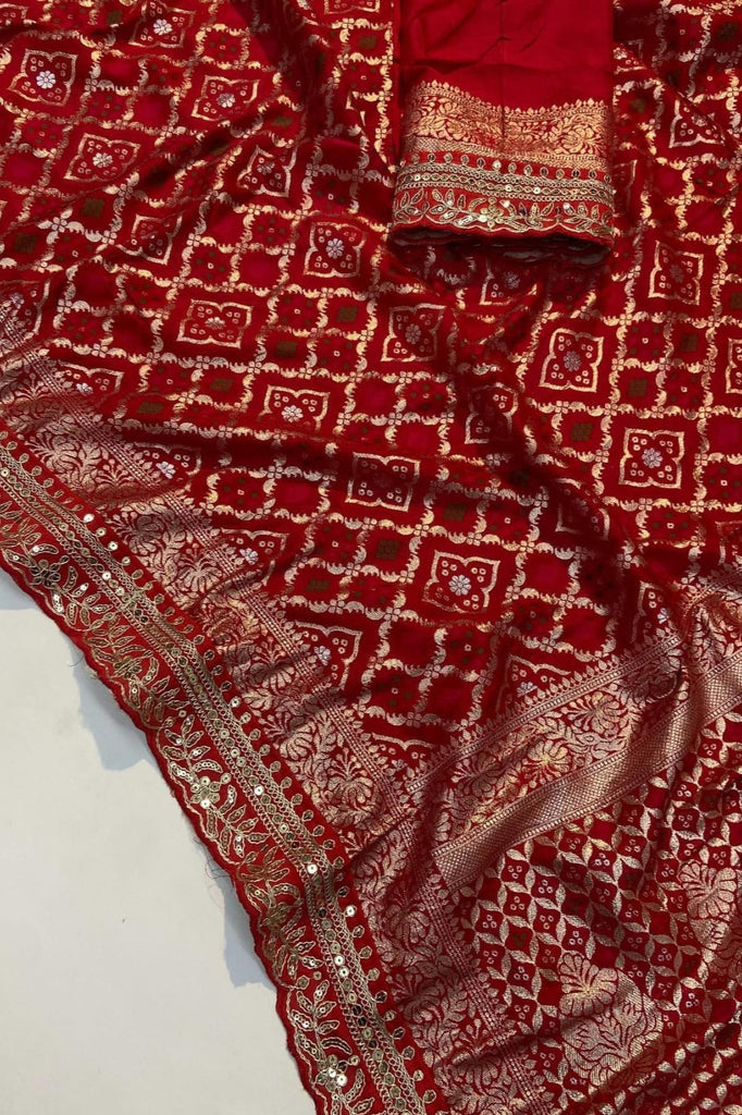 Sajda- A Festival Special Red Saree