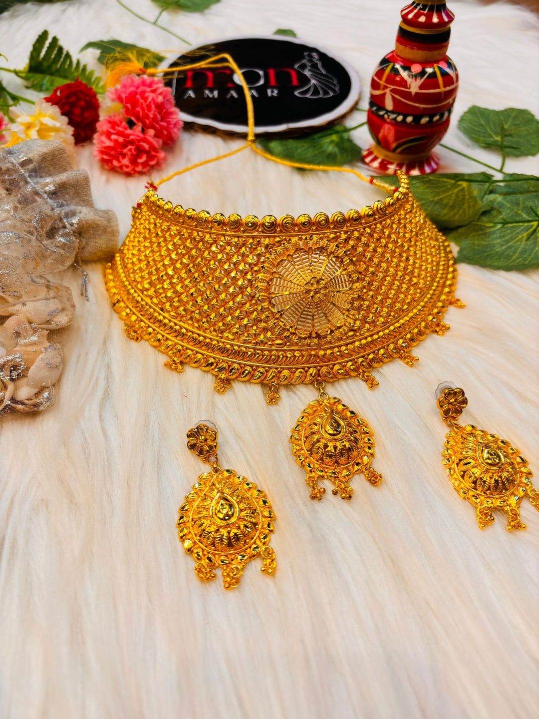 Indumati Gold Plated Bridal Choker