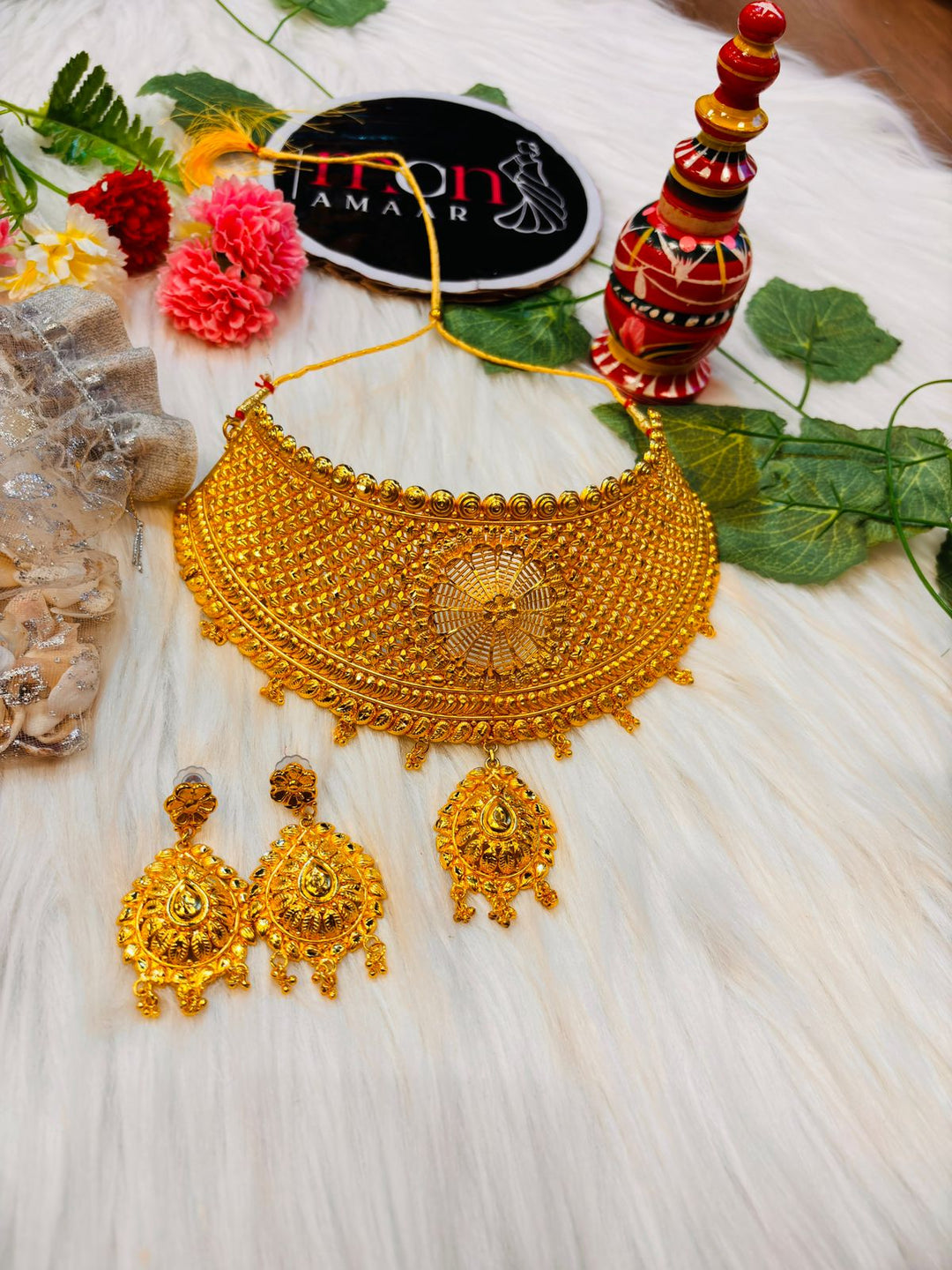 Indumati Gold Plated Bridal Choker