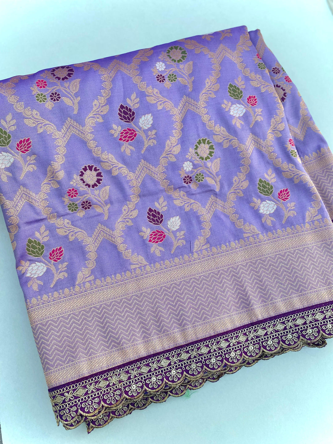 Lavender Glory Fancy Silk Saree