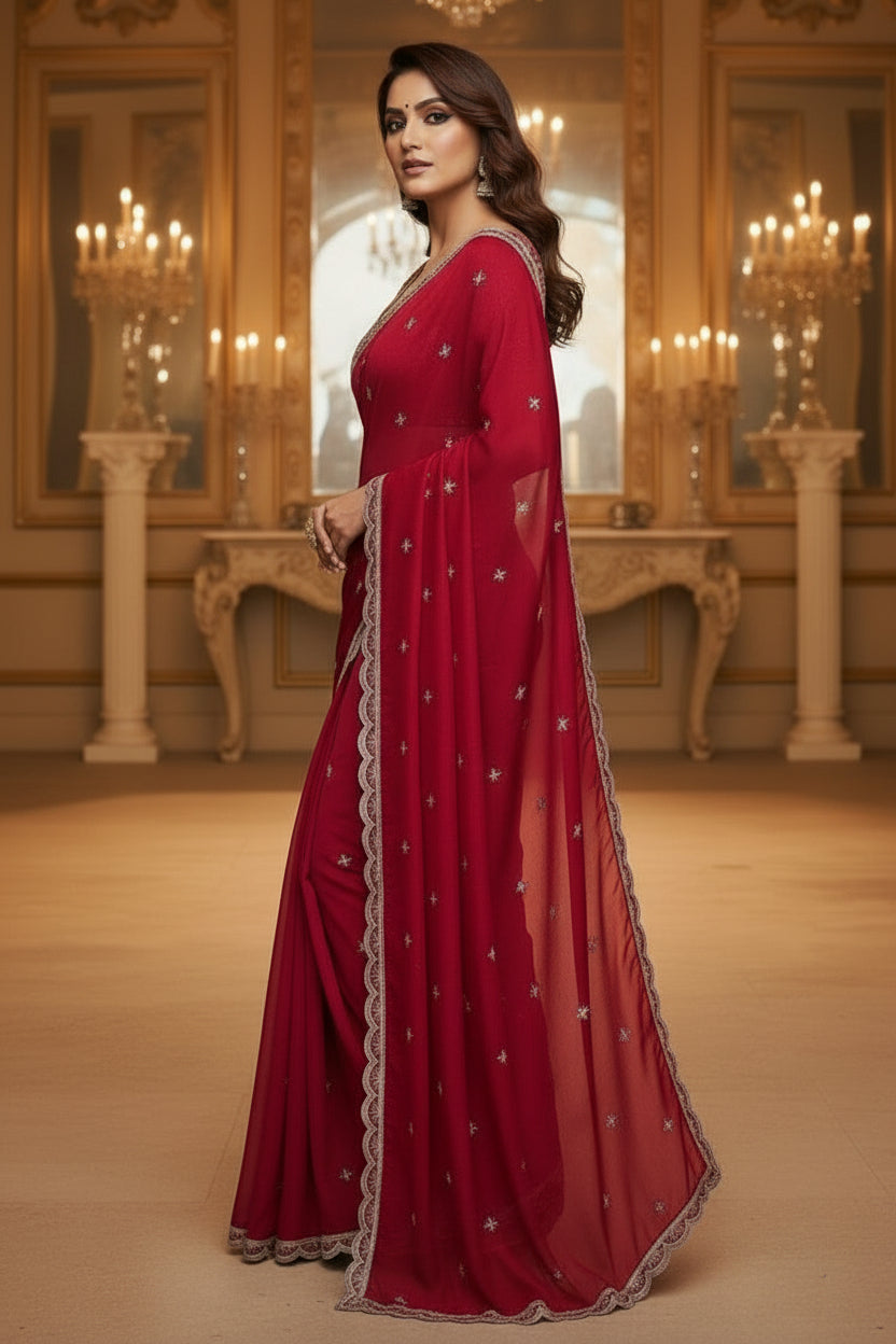 Sparkle Of Chaos Fancy Silk Saree