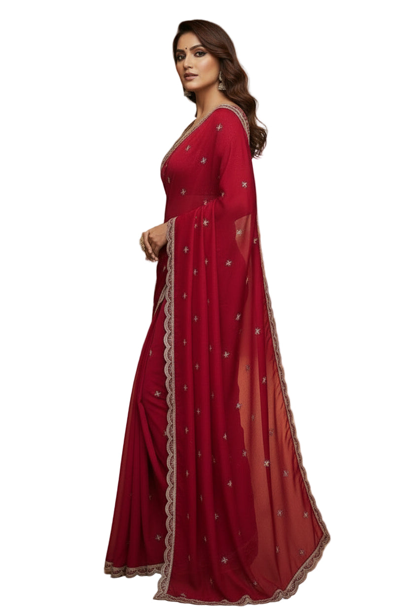 Sparkle Of Chaos Fancy Silk Saree