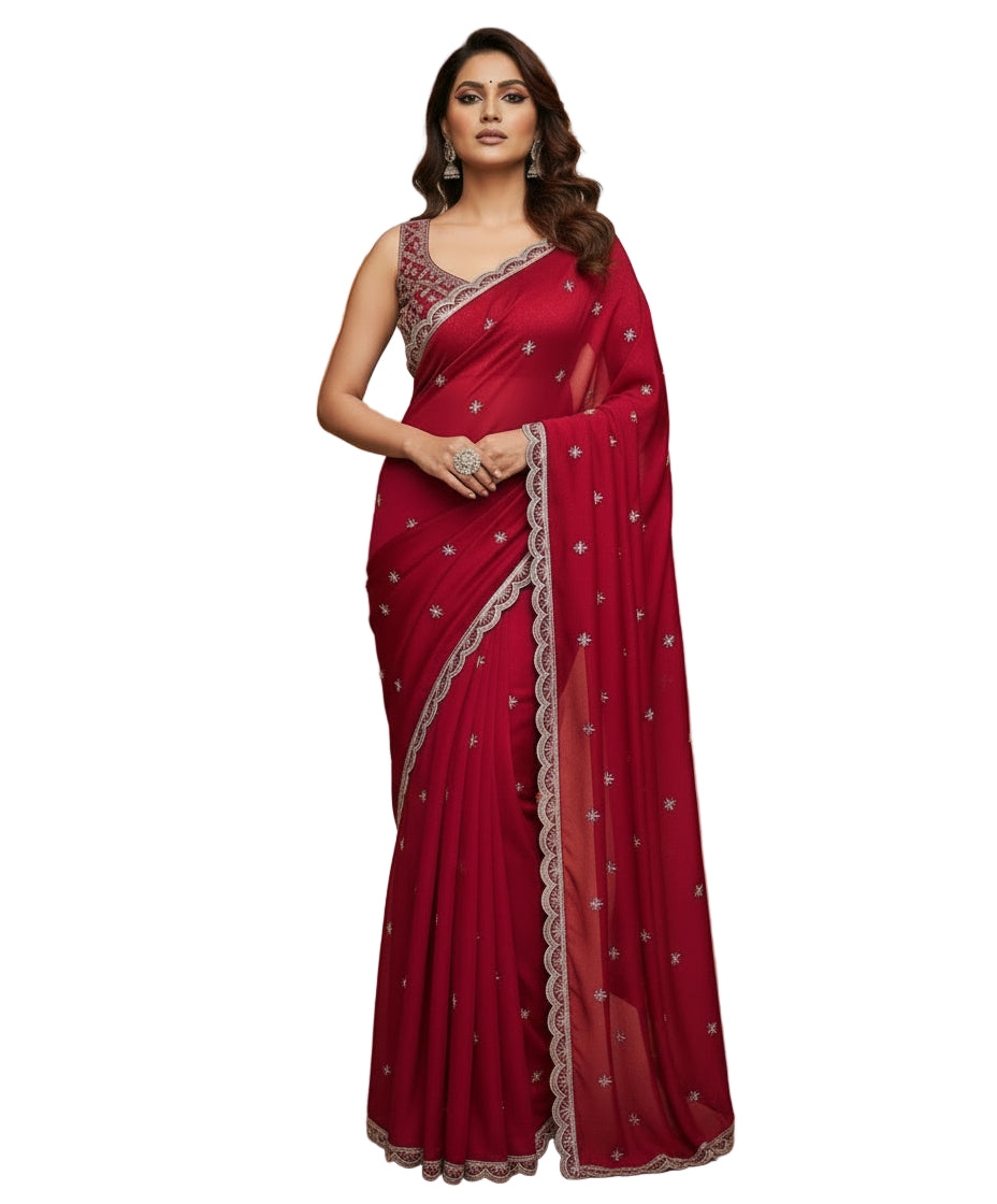Sparkle Of Chaos Fancy Silk Saree