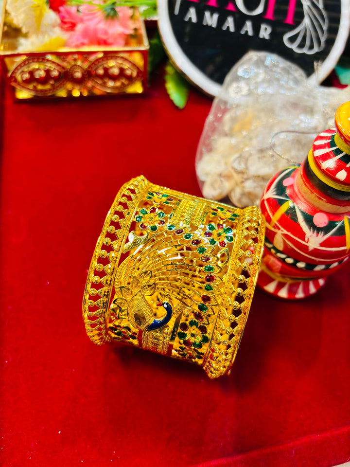 Seemantini Bridal Meenakari Gold Plated Chur