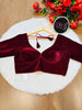 Season Of Velvet- Designer Blouse (Maroon)