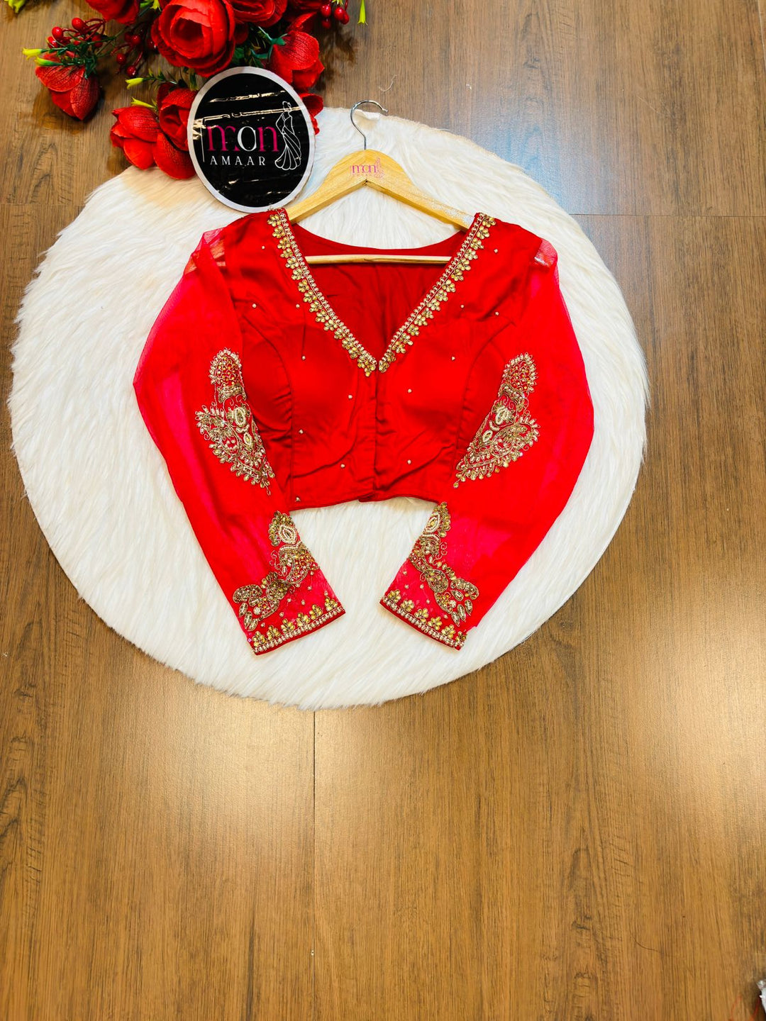 Red Bridal Blouse