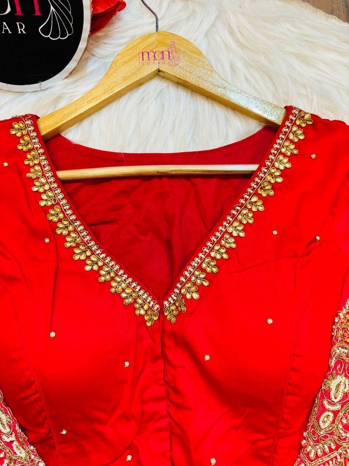 Red Bridal Blouse