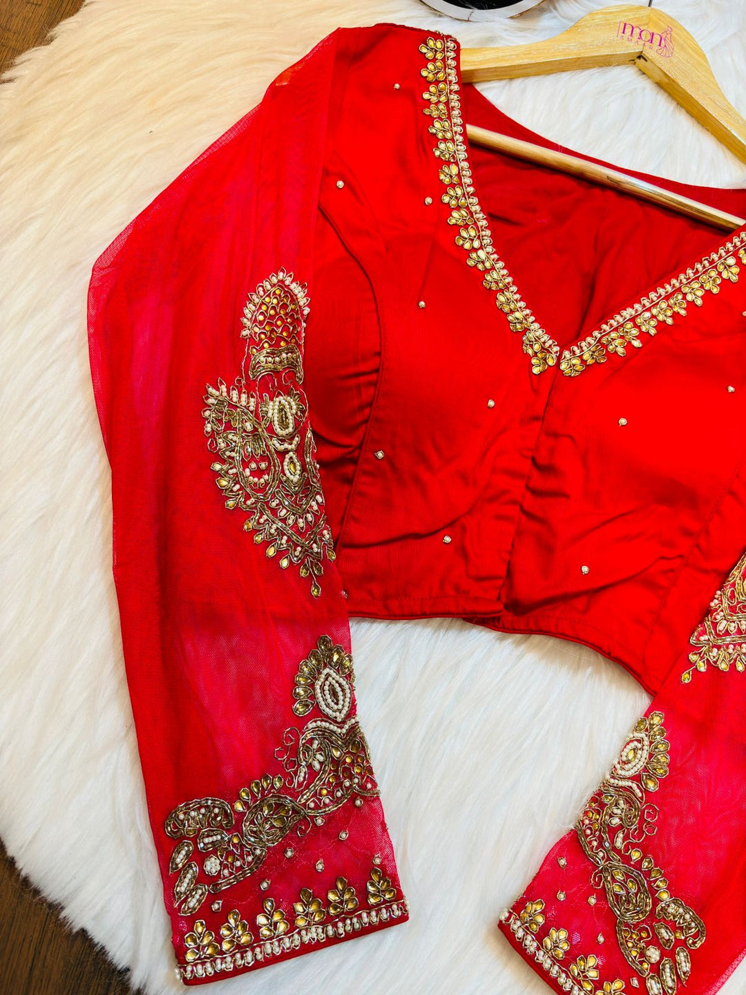 Red Bridal Blouse