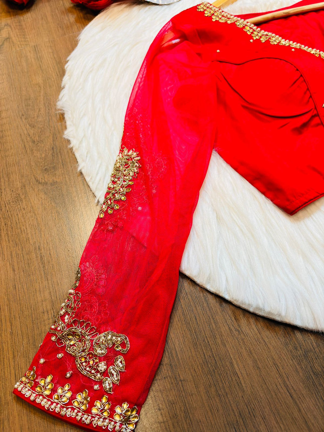 Red Bridal Blouse