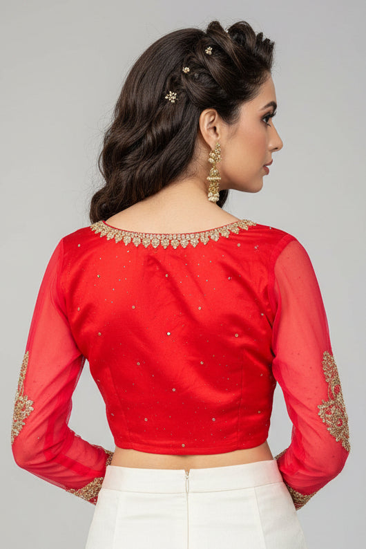 Red Bridal Blouse
