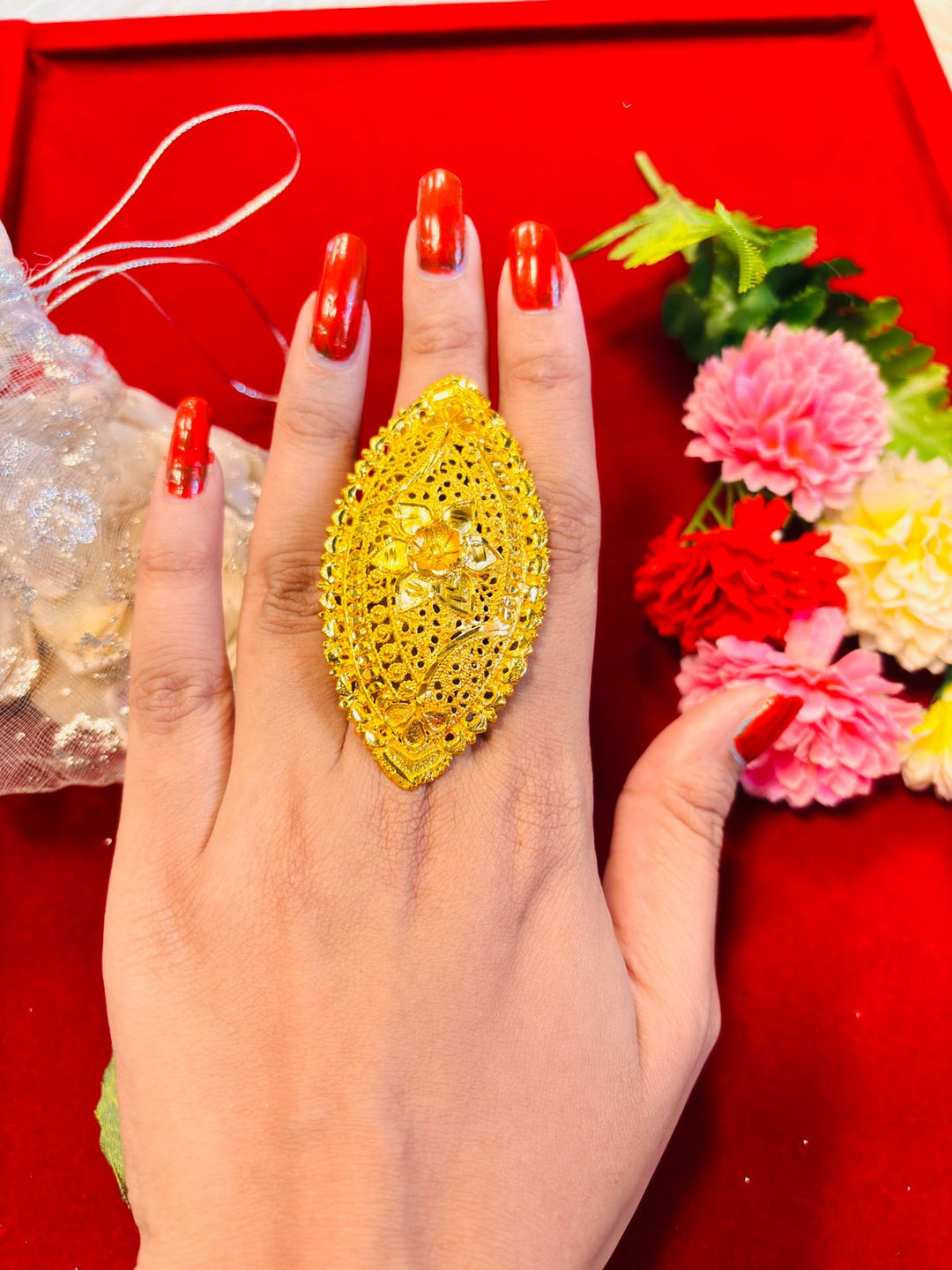 Prominent Gold Plated Ring - Main Image