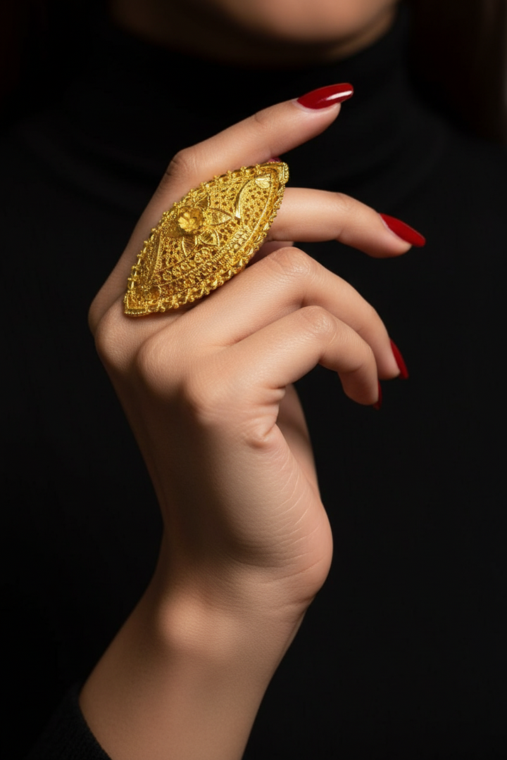 Prominent Gold Plated Ring