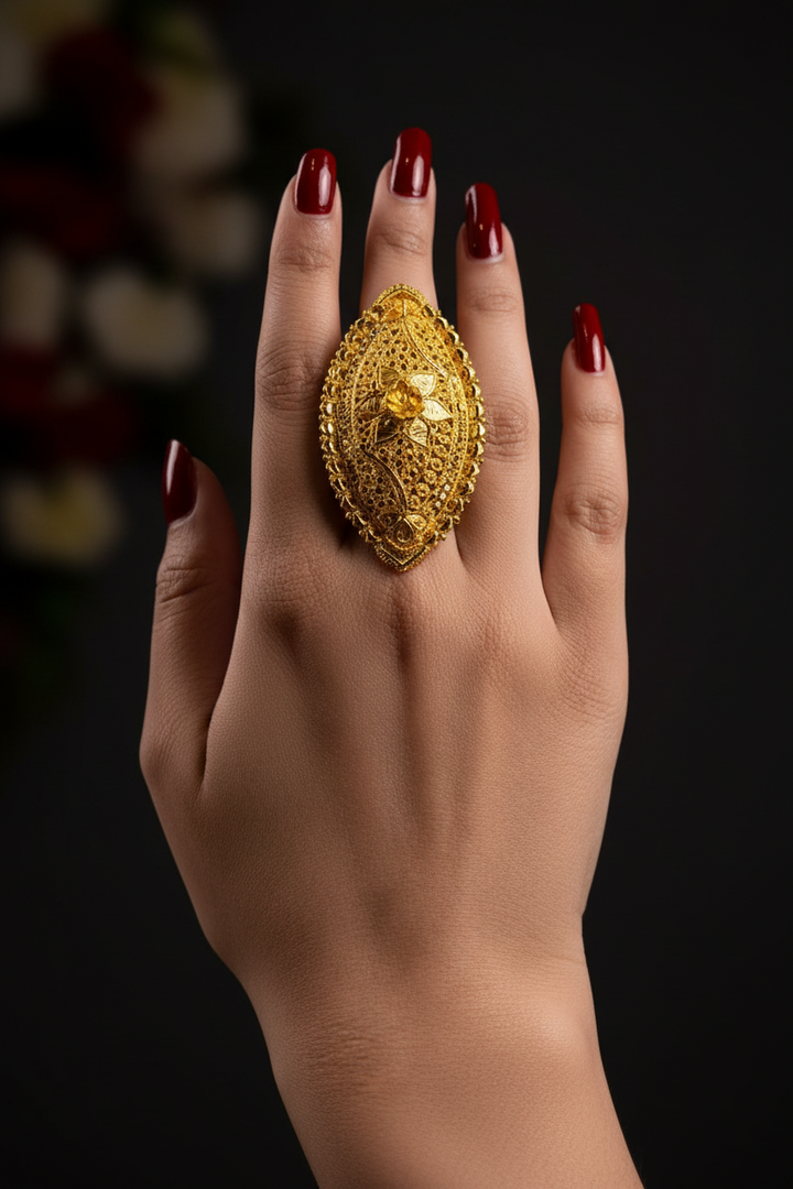 Prominent Gold Plated Ring