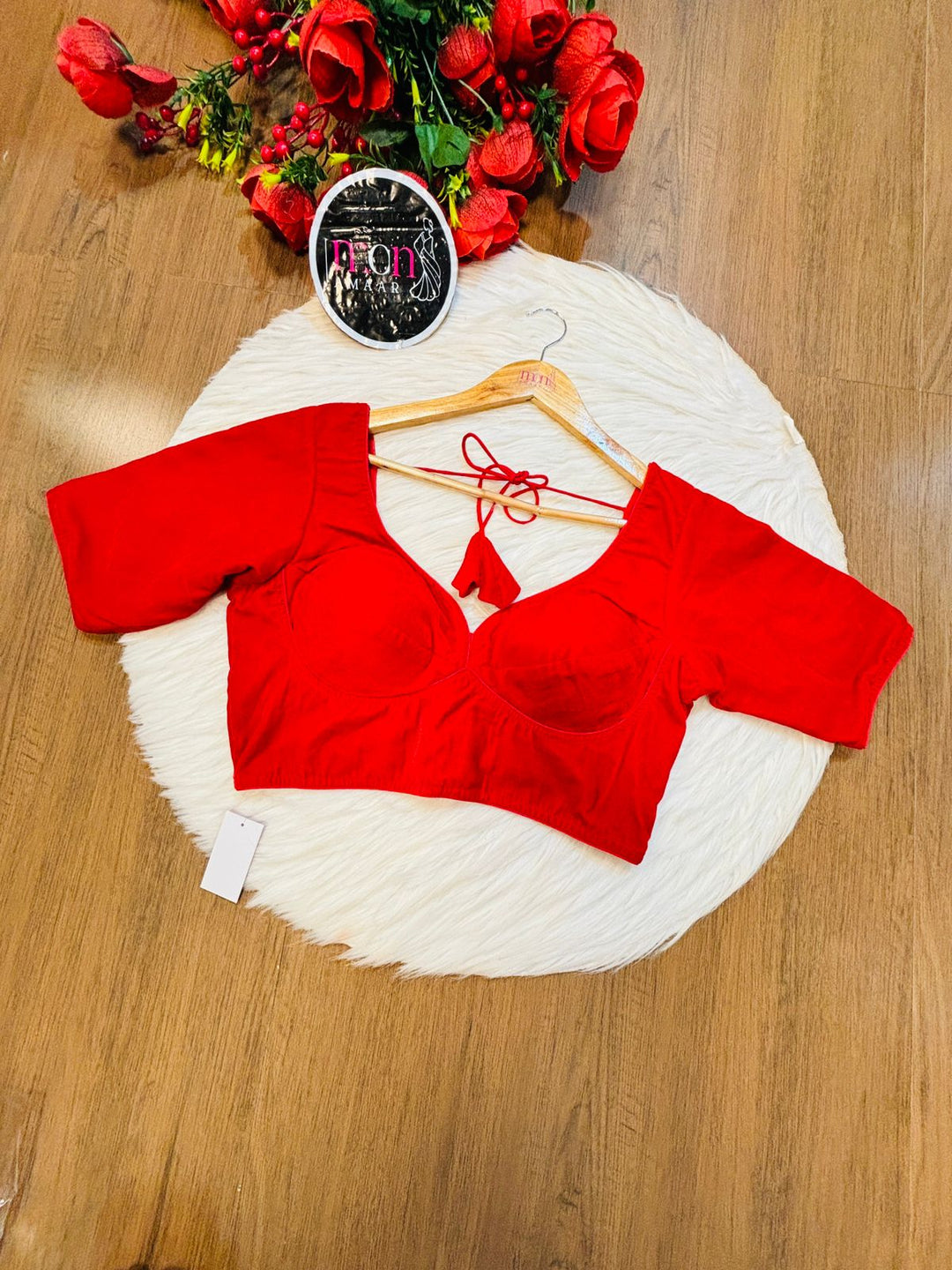 Season Of Velvet- Designer Blouse [Red]