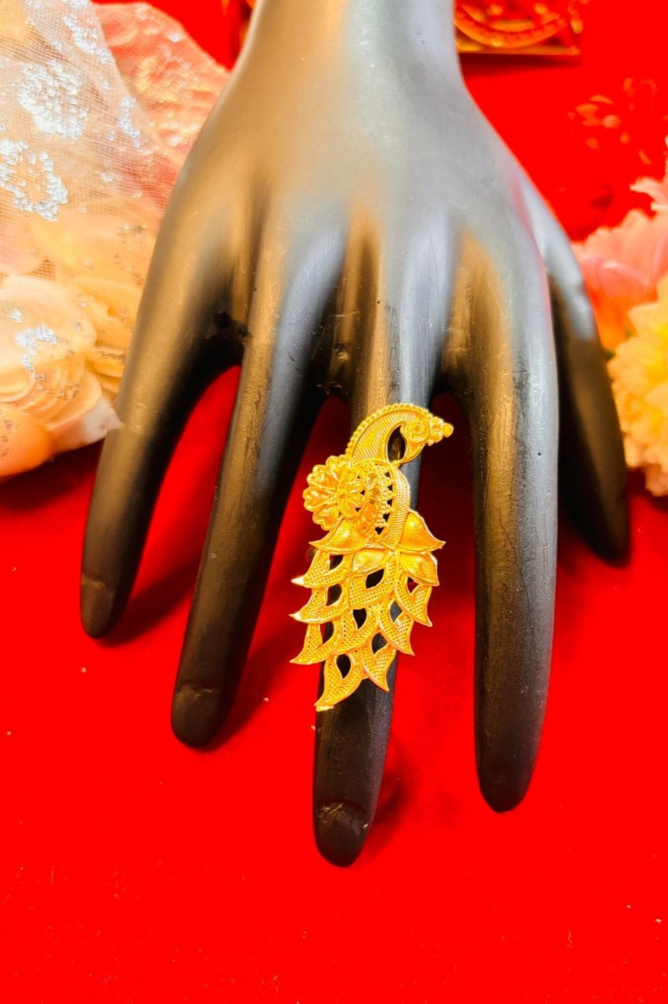 MayurKanika Gold Plated Ring