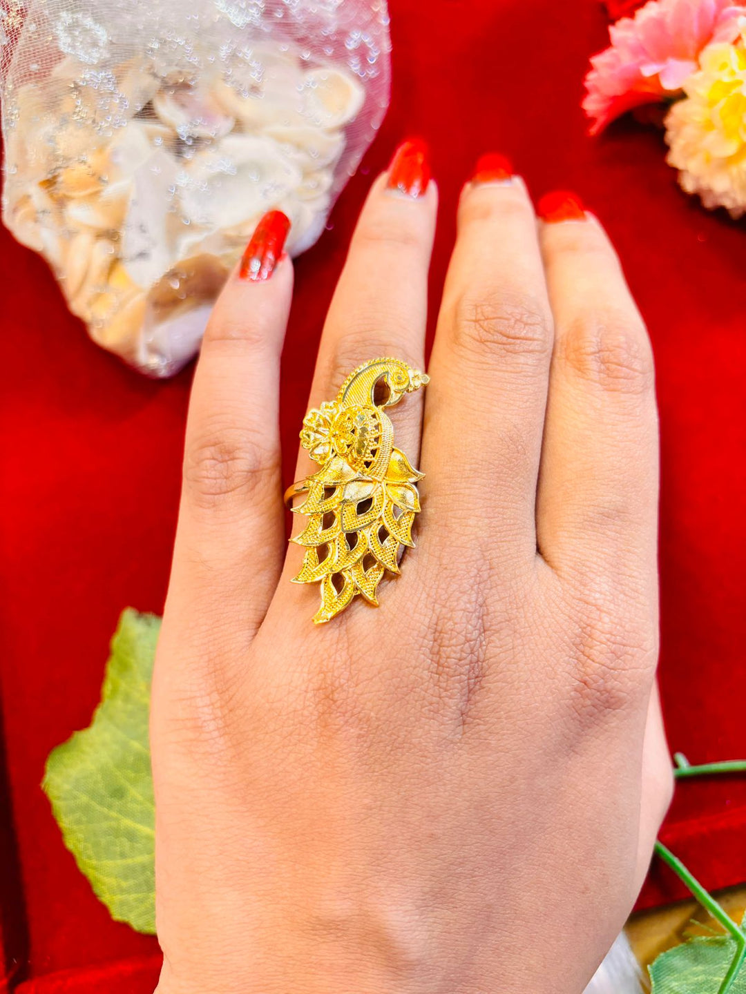 MayurKanika Gold Plated Ring