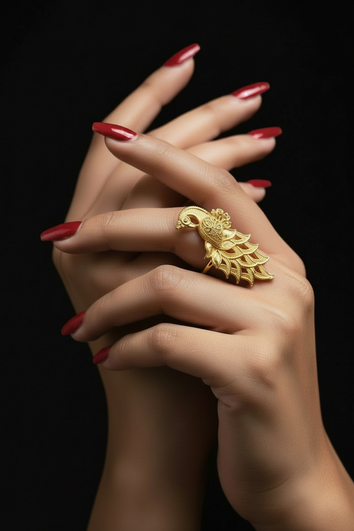 MayurKanika Gold Plated Ring