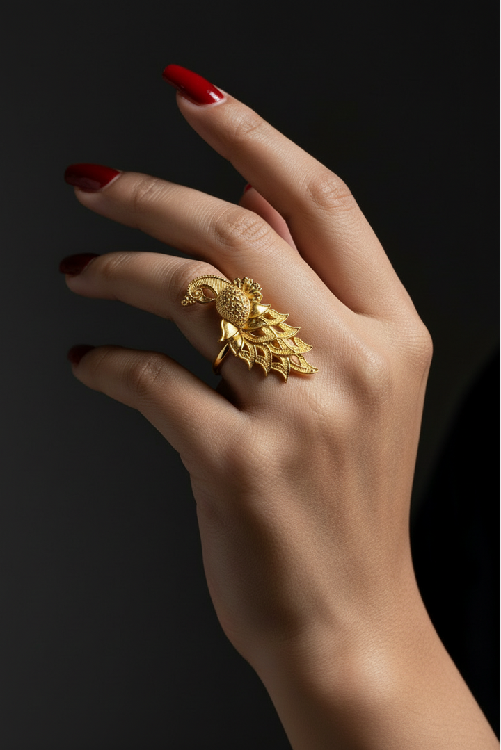 MayurKanika Gold Plated Ring