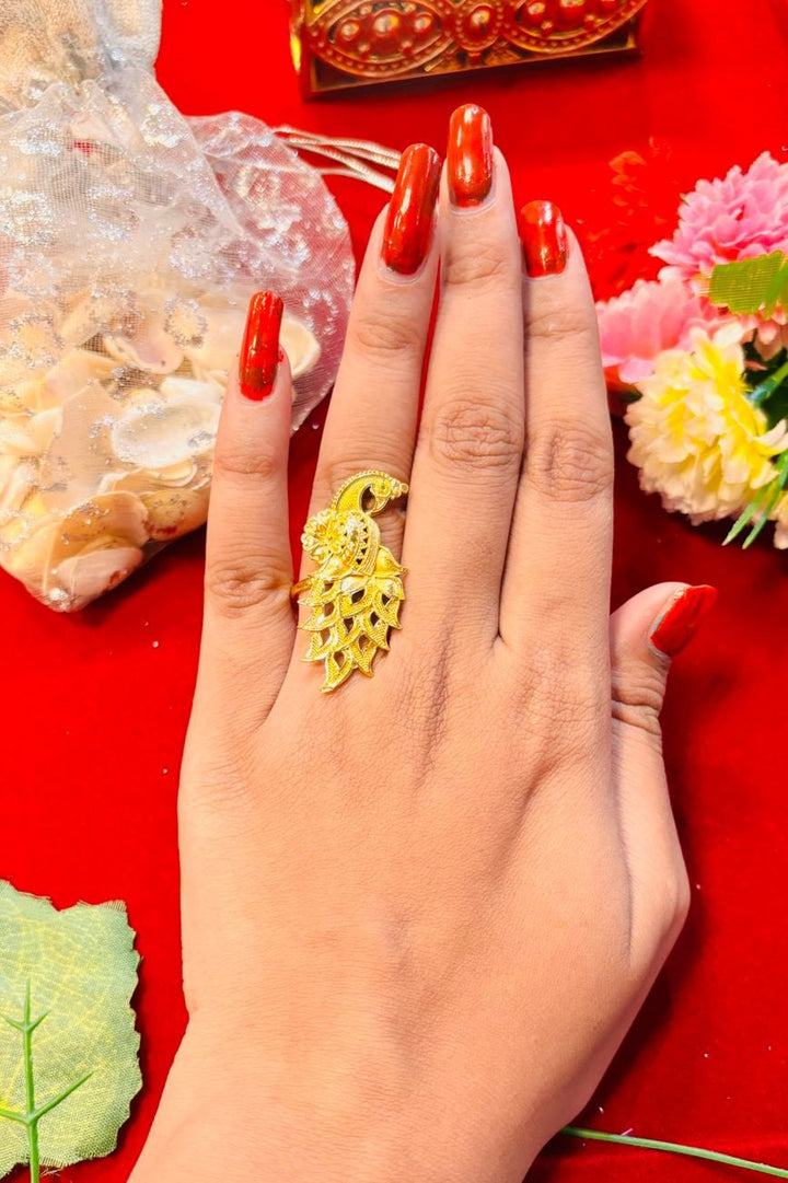 MayurKanika Gold Plated Ring