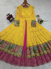 Yellow Brides Designer Georgette lehenga