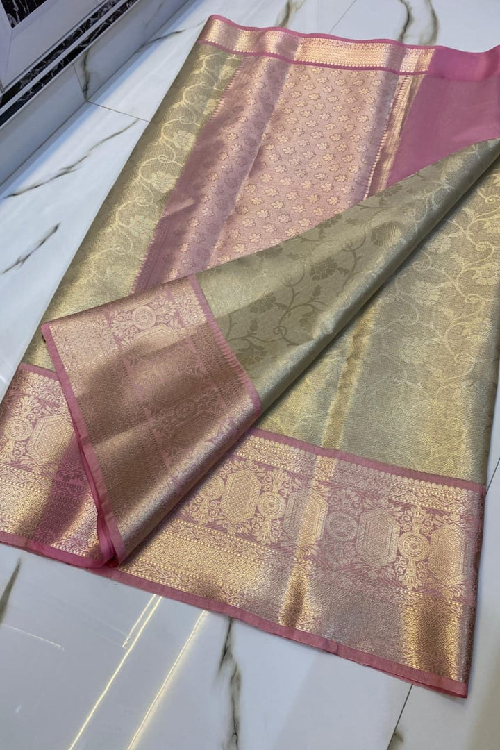 Eyes On - Kanjivaram Tissue Brocade  Banarasi Saree