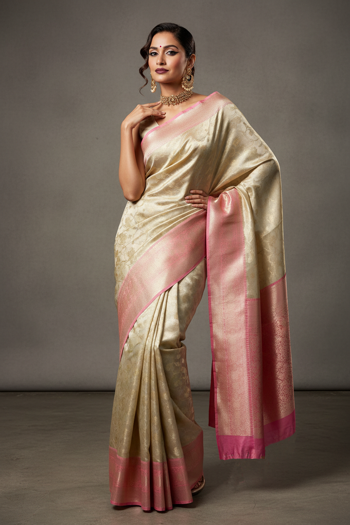 Eyes On - Kanjivaram Tissue Brocade  Banarasi Saree