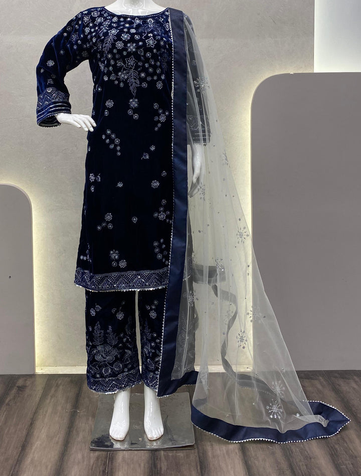 Winter Winner Designer Velvet Suit Set