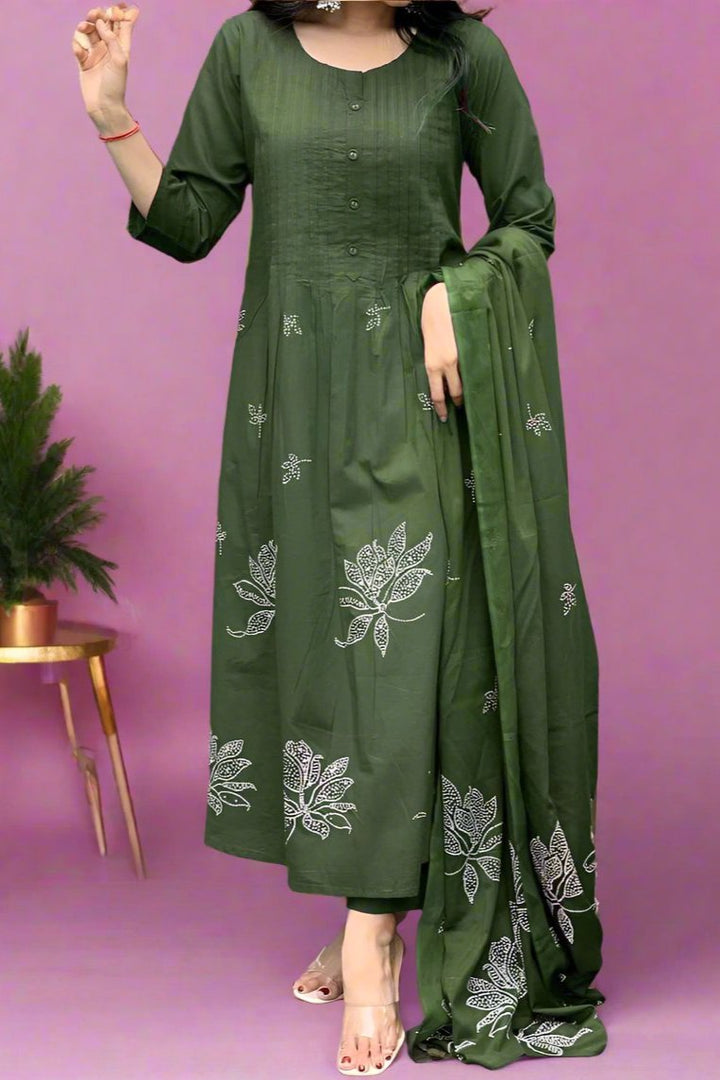 The Sea Rose Cotton Kurti Set