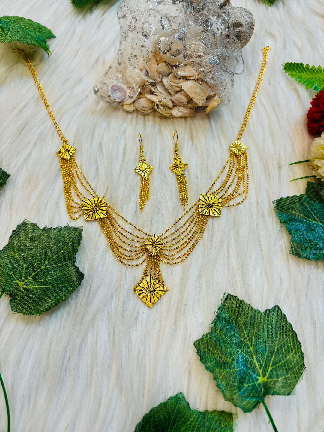 Urva Gold Plated Lahori Necklace Set