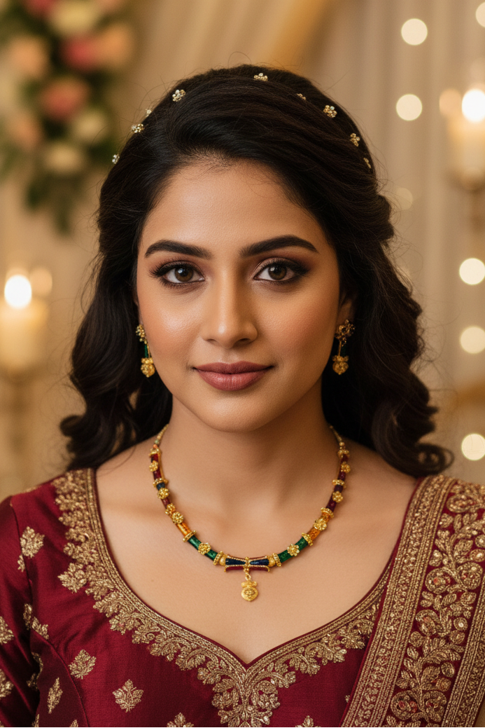 Camelia- Gold Plated Necklace Set